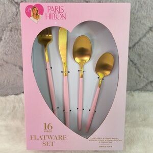 Pink & Gold Paris Hilton 16pc Flatware